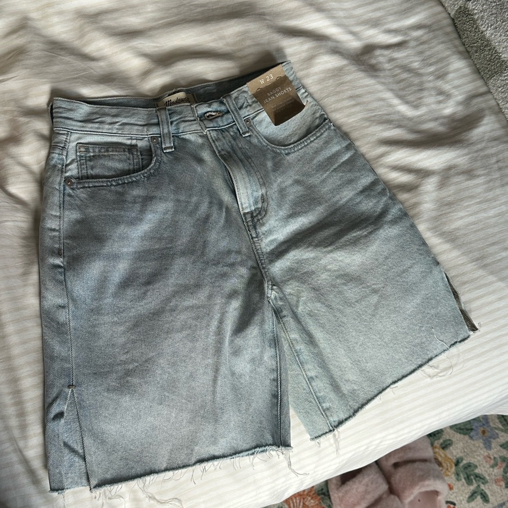 Madewell Light Blue Baggy Jean Shorts